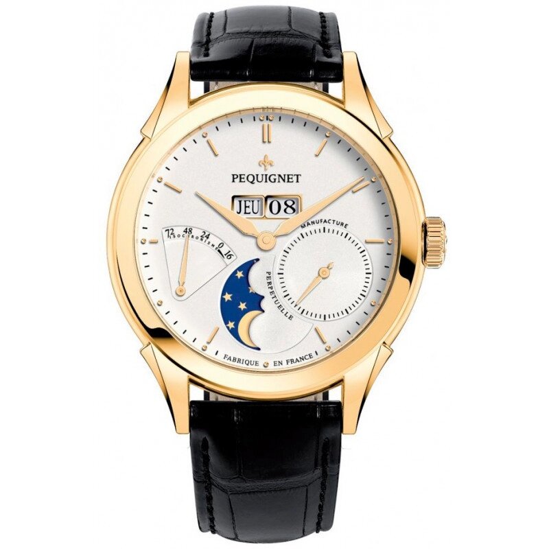 Часы наручные мужские из желтого золота Pequignet RUE ROYALE Pq9011438cn от компании "Cronos" вне времени - фото 1