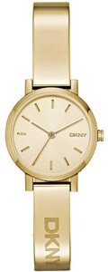 Годинники наручні жіночі DKNY NY2307 кварцові, сталь, колір жовтого золота, США