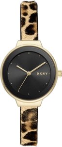 Годинники наручні жіночі DKNY NY2848 кварцові, леопардовий ремінець, США