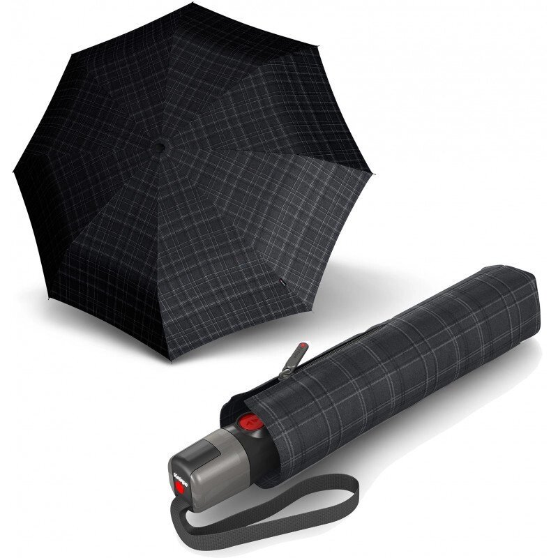 Чоловіча парасолька складана Knirps T. 301 Men's Prints Check Kn95 33012602 від компанії "Cronos" поза часом - фото 1