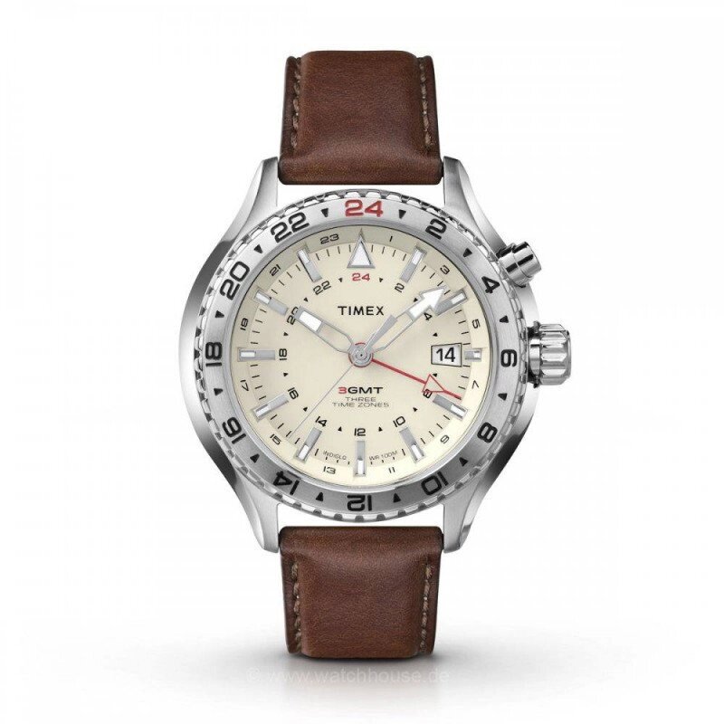 Чоловічі годинники Timex IQ 3-GMT Tx2p426 від компанії "Cronos" поза часом - фото 1