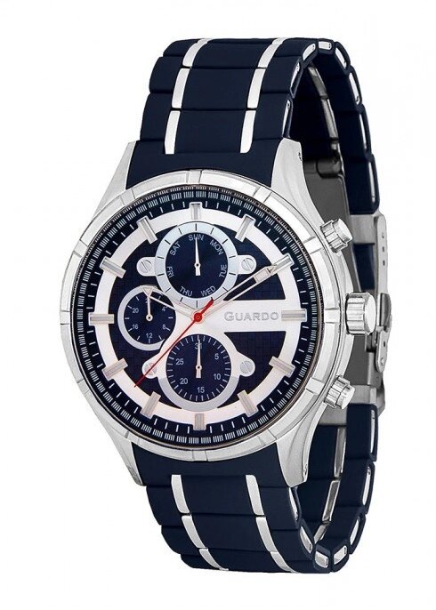 Чоловічі наручні годинники Guardo 011531-2 (m. SBl) від компанії "Cronos" поза часом - фото 1
