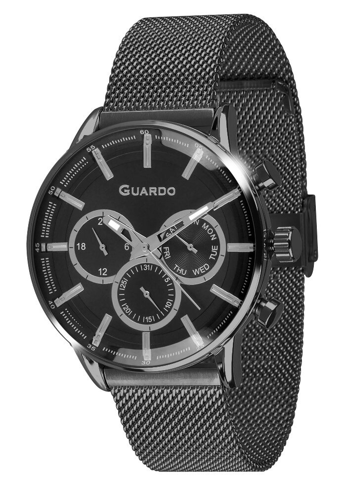 Чоловічі наручні годинники Guardo 012670-3 (m. BB) від компанії "Cronos" поза часом - фото 1