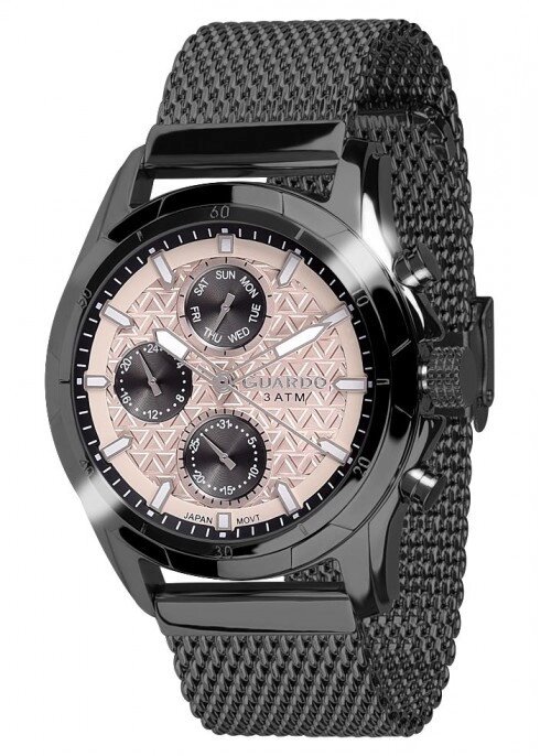 Чоловічі наручні годинники Guardo B01113(m) BSB від компанії "Cronos" поза часом - фото 1