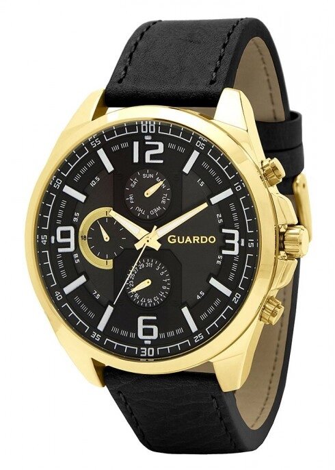 Чоловічі наручні годинники Guardo B01361 GBB від компанії "Cronos" поза часом - фото 1