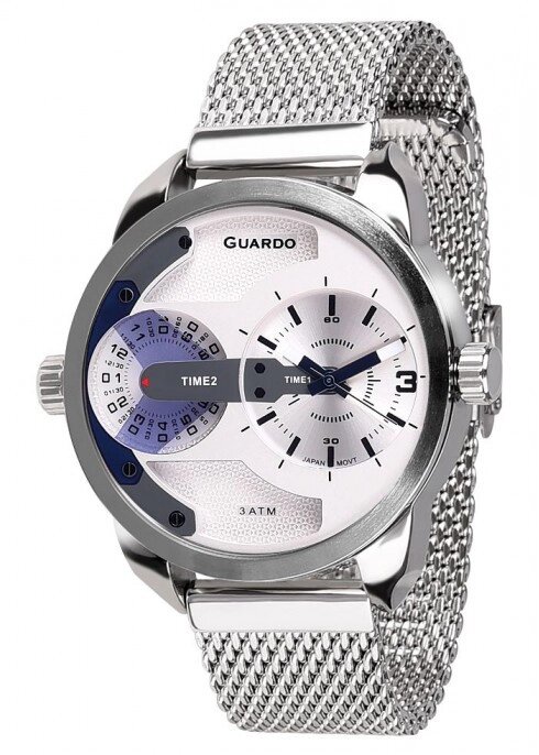 Чоловічі наручні годинники Guardo P10538(m) SW від компанії "Cronos" поза часом - фото 1