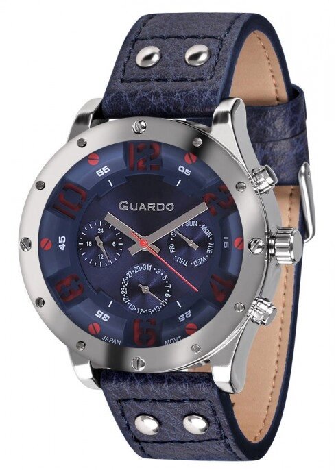 Чоловічі наручні годинники Guardo P10630 SBlBl від компанії "Cronos" поза часом - фото 1