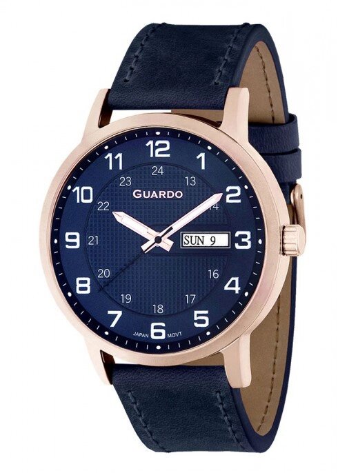 Чоловічі наручні годинники Guardo P10656 RgBlBl від компанії "Cronos" поза часом - фото 1
