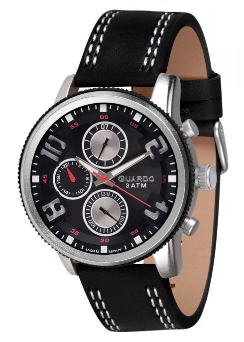 Чоловічі наручні годинники Guardo P11097 SBB від компанії "Cronos" поза часом - фото 1