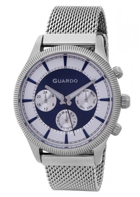 Чоловічі наручні годинники Guardo P11102(m) SS від компанії "Cronos" поза часом - фото 1