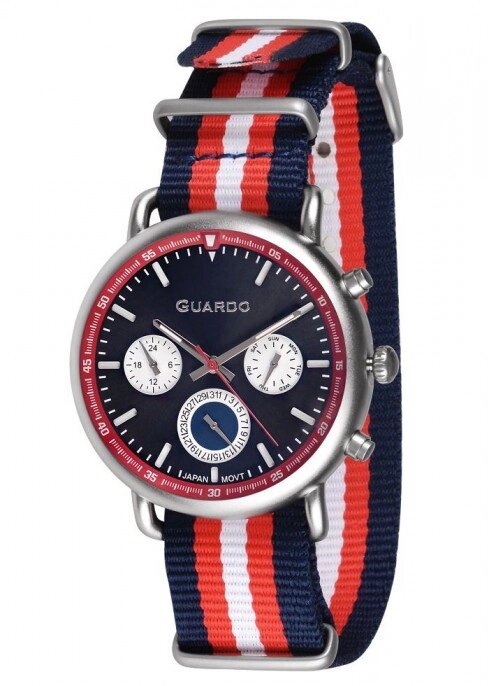 Чоловічі наручні годинники Guardo P11146 SR від компанії "Cronos" поза часом - фото 1