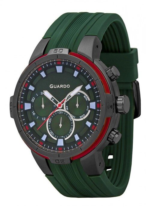 Чоловічі наручні годинники Guardo P11149 BGreen від компанії "Cronos" поза часом - фото 1