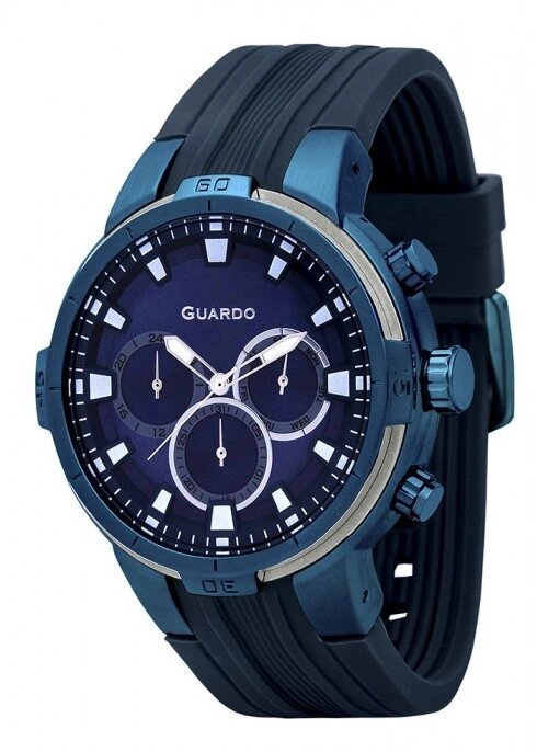 Чоловічі наручні годинники Guardo P11149 BlBlBl від компанії "Cronos" поза часом - фото 1