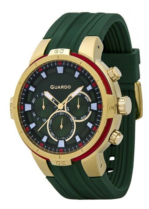 Чоловічі наручні годинники Guardo P11149 GGreen від компанії "Cronos" поза часом - фото 1