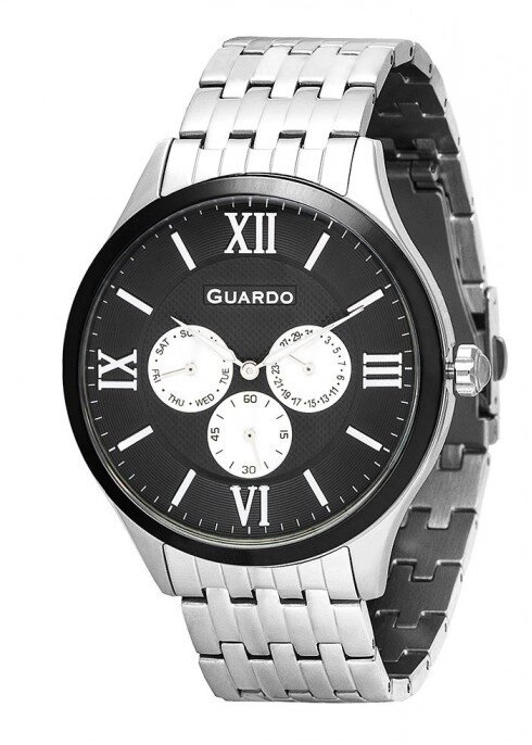 Чоловічі наручні годинники Guardo P11165(m) SB від компанії "Cronos" поза часом - фото 1
