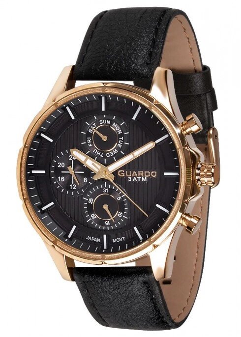 Чоловічі наручні годинники Guardo P11173 GBB від компанії "Cronos" поза часом - фото 1