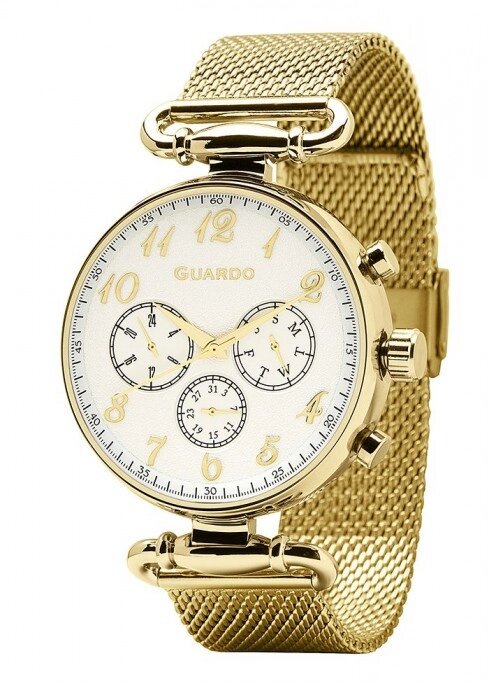 Чоловічі наручні годинники Guardo P11221(m) GW від компанії "Cronos" поза часом - фото 1