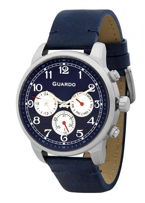 Чоловічі наручні годинники Guardo P11254 SBlBl від компанії "Cronos" поза часом - фото 1