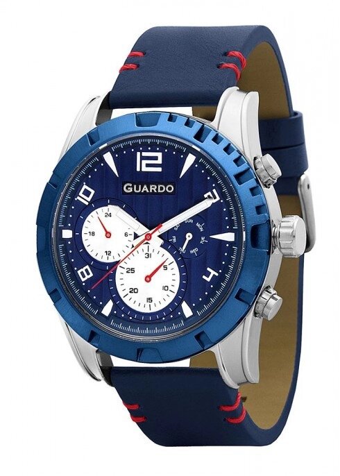 Чоловічі наручні годинники Guardo P11259 SBlBl від компанії "Cronos" поза часом - фото 1