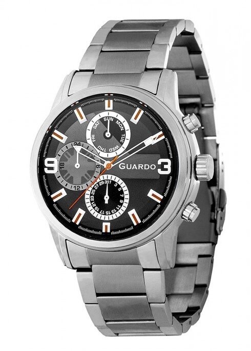 Чоловічі наручні годинники Guardo P11410(m) SB від компанії "Cronos" поза часом - фото 1
