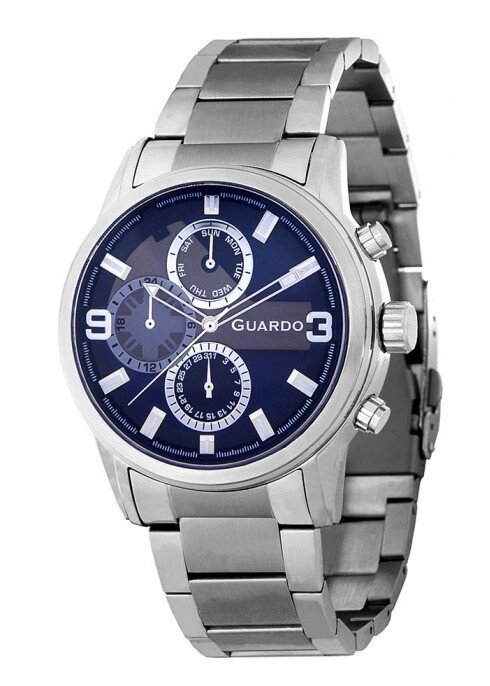 Чоловічі наручні годинники Guardo P11410 (m) SBl від компанії "Cronos" поза часом - фото 1