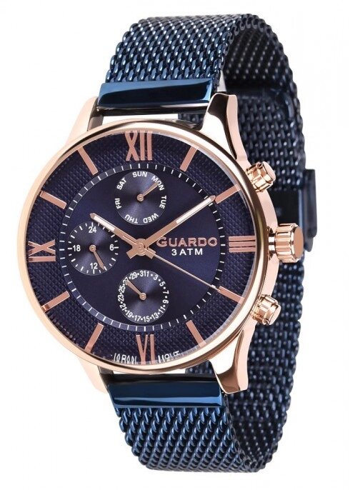 Чоловічі наручні годинники Guardo P11419(m) RgBl від компанії "Cronos" поза часом - фото 1