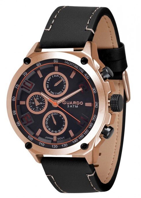 Чоловічі наручні годинники Guardo P11446 RgBB від компанії "Cronos" поза часом - фото 1