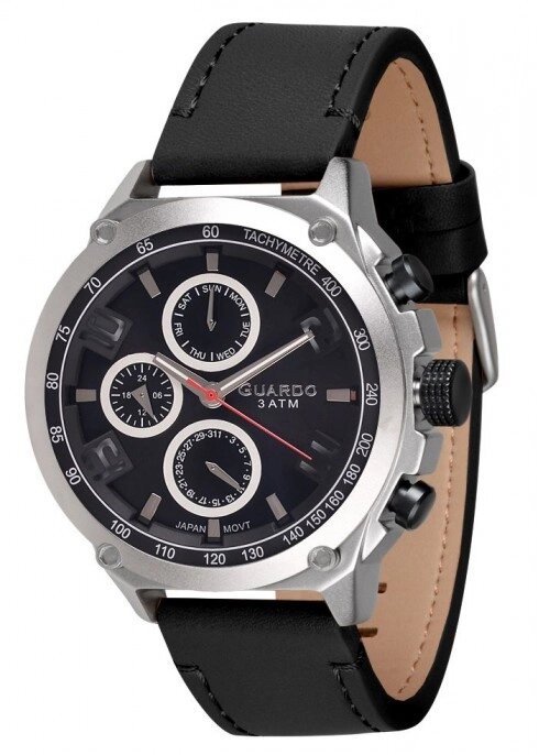 Чоловічі наручні годинники Guardo P11446 SBB від компанії "Cronos" поза часом - фото 1