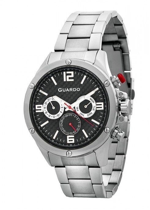 Чоловічі наручні годинники Guardo P11455(m) SB від компанії "Cronos" поза часом - фото 1