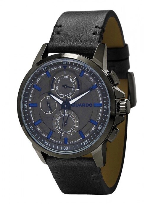 Чоловічі наручні годинники Guardo P11457 BBB від компанії "Cronos" поза часом - фото 1