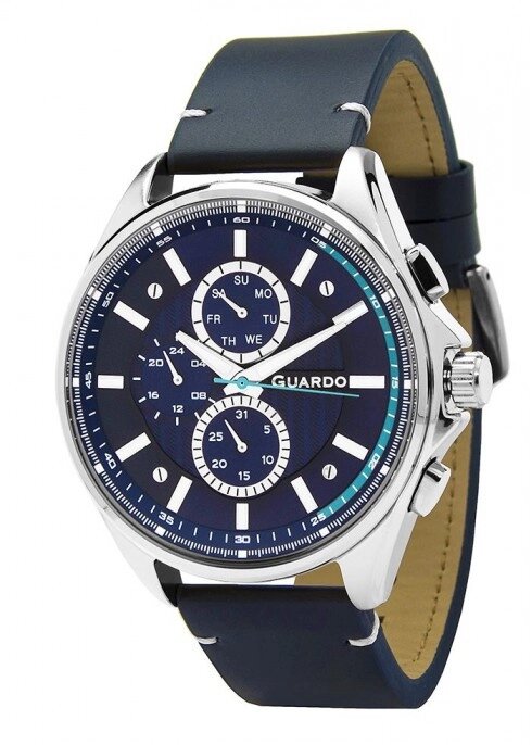 Чоловічі наручні годинники Guardo P11602 SBlBl від компанії "Cronos" поза часом - фото 1