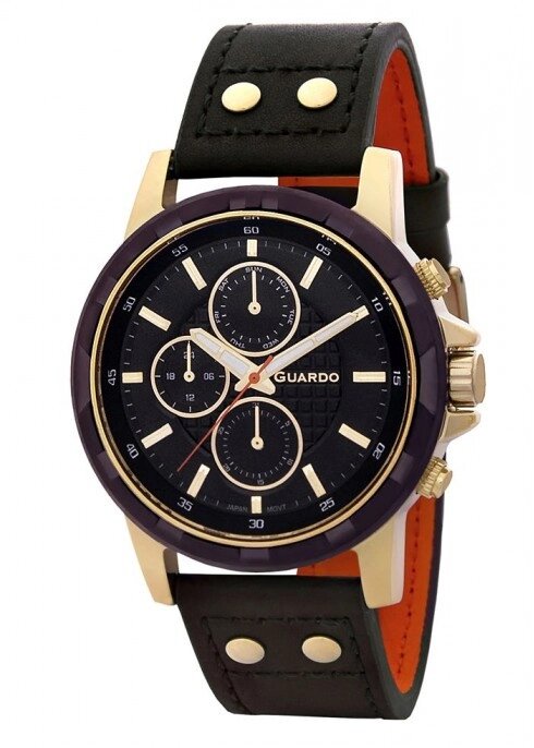 Чоловічі наручні годинники Guardo P11611 GBrBr від компанії "Cronos" поза часом - фото 1