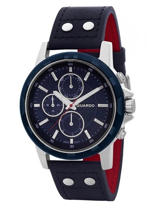 Чоловічі наручні годинники Guardo P11611 SBlBl від компанії "Cronos" поза часом - фото 1