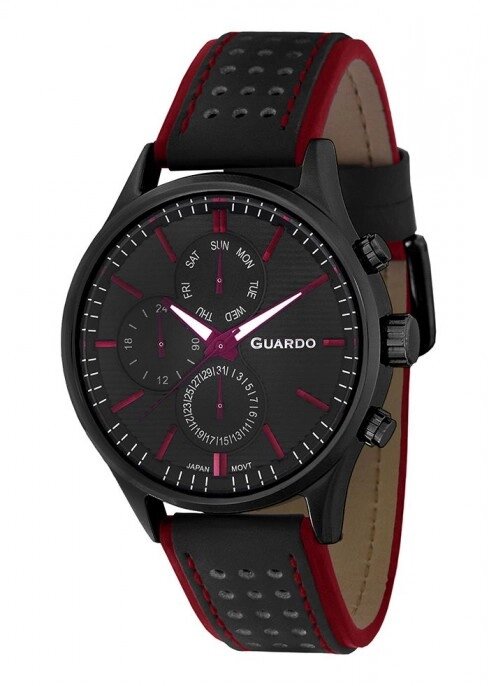 Чоловічі наручні годинники Guardo P11647 BBB від компанії "Cronos" поза часом - фото 1