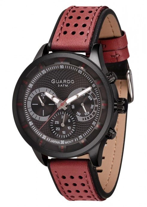 Чоловічі наручні годинники Guardo P11658 BBR від компанії "Cronos" поза часом - фото 1