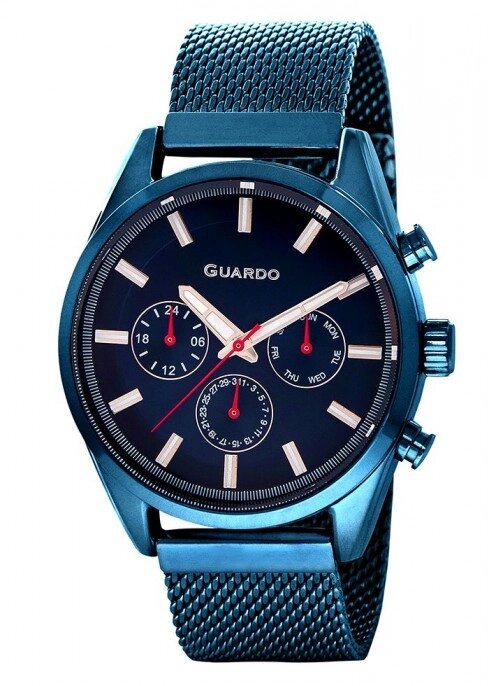 Чоловічі наручні годинники Guardo P11661(m) BlBl від компанії "Cronos" поза часом - фото 1