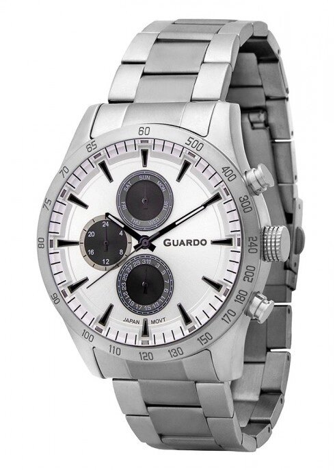 Чоловічі наручні годинники Guardo P11675(m) SW від компанії "Cronos" поза часом - фото 1