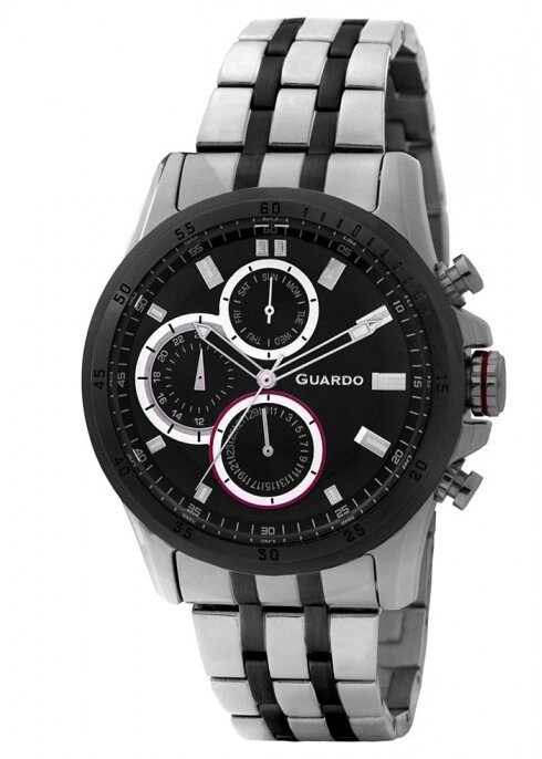Чоловічі наручні годинники Guardo P11687(m) SB від компанії "Cronos" поза часом - фото 1