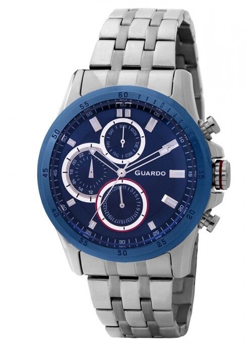Чоловічі наручні годинники Guardo P11687(m) SBl від компанії "Cronos" поза часом - фото 1