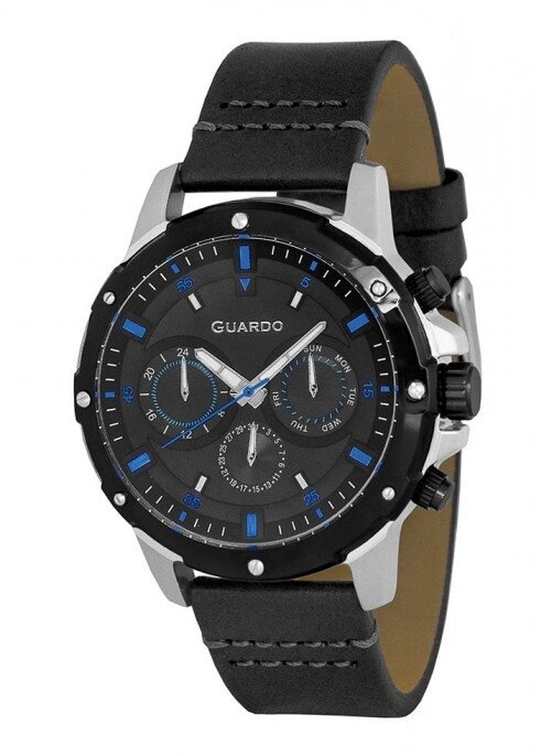 Чоловічі наручні годинники Guardo P11710 S1BB від компанії "Cronos" поза часом - фото 1