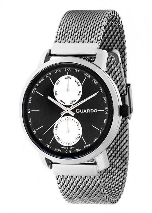 Чоловічі наручні годинники Guardo P11897(m) SB від компанії "Cronos" поза часом - фото 1