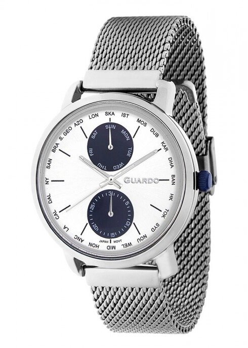 Чоловічі наручні годинники Guardo P11897(m) SS від компанії "Cronos" поза часом - фото 1