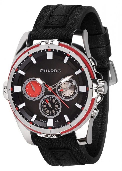Чоловічі наручні годинники Guardo P11947 SBB від компанії "Cronos" поза часом - фото 1