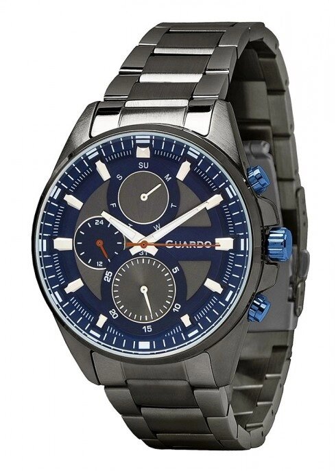 Чоловічі наручні годинники Guardo P11999 (m2) BBl від компанії "Cronos" поза часом - фото 1