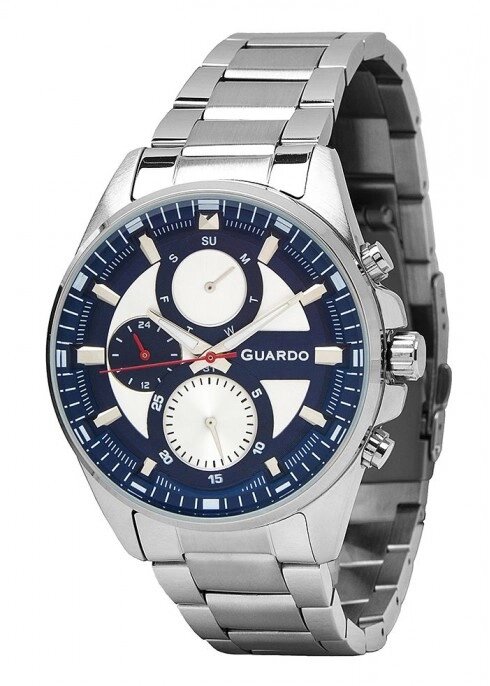 Чоловічі наручні годинники Guardo P11999 (m2) SBl від компанії "Cronos" поза часом - фото 1