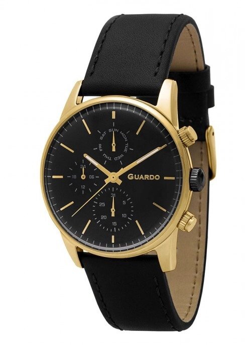 Чоловічі наручні годинники Guardo P12009 GBB від компанії "Cronos" поза часом - фото 1