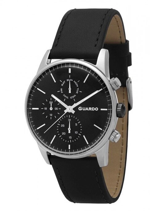 Чоловічі наручні годинники Guardo P12009 SBB від компанії "Cronos" поза часом - фото 1