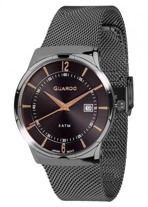 Чоловічі наручні годинники Guardo P12016(m) BB від компанії "Cronos" поза часом - фото 1