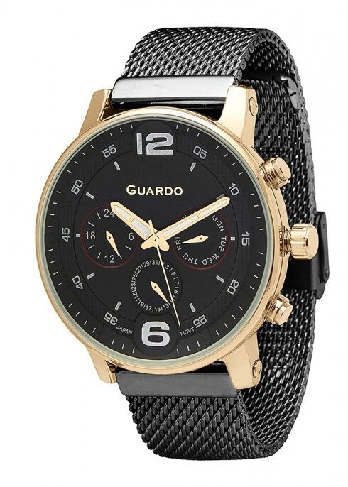 Чоловічі наручні годинники Guardo P12432(m) RgBB від компанії "Cronos" поза часом - фото 1