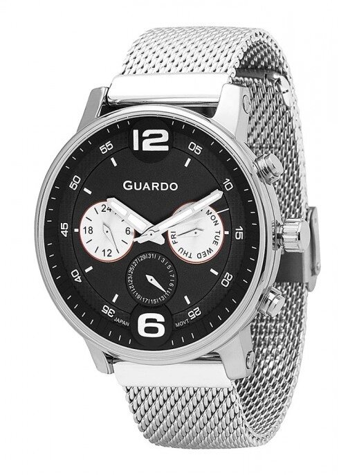 Чоловічі наручні годинники Guardo P12432(m) SB від компанії "Cronos" поза часом - фото 1